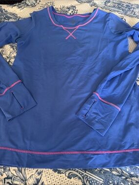Lilly Pulitzer Luxletic L/S Blue Top
